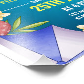 Pool Party Verjaardagsuitnodiging, Zomerfeest Foto Afdruk (Hoek)