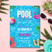 Pool Party Verjaardagsuitnodiging, Zomerfeest Kaart