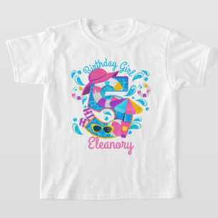 Pool Party Vijfde Birthday Summer T-shirt