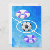 Pool Party Voetbal Verjaardag Kaart (Achterkant)