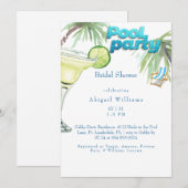 Pool Party Vrijgezellenfeest Margarita II Kaart (Voorkant / Achterkant)