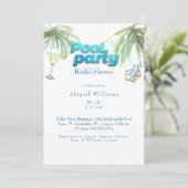 Pool Party Vrijgezellenfeest Margarita Kaart (Staand voorkant)