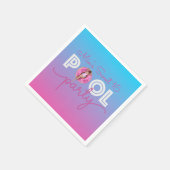 Pool Party Waterverf Ombre Donut Float Party Servet (Hoek)