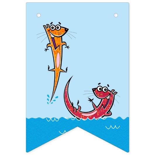 Pool Party Welcome, Polka dot Otters Vlaggetjes (Eerste vlag)