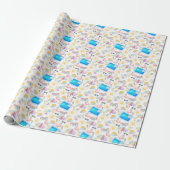 pool party wrapping paper cadeaupapier (Uitgerold)
