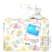 pool party wrapping paper cadeaupapier