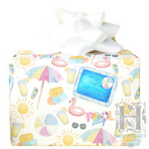 pool party wrapping paper
