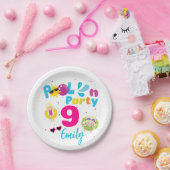 Pool Party Zomer Verjaardag Meisje Zwemmen Matchin Papieren Bordje (Feest)