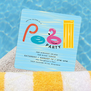 Pool Party Zwembad Feestelijke Plons Kaart