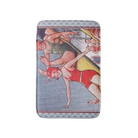 Pool Party  zwemmen Badmat (Voorkant Verticaal)