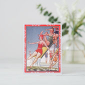 Pool Party  zwemmen Briefkaart (Staand voorkant)