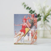 Pool Party  zwemmen Briefkaart (Staand voorkant)