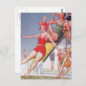 Pool Party  zwemmen Briefkaart (Voorkant / Achterkant)