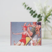 Pool Party  zwemmen Briefkaart (Staand voorkant)
