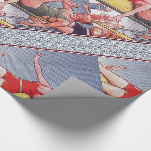 Pool Party zwemmen Cadeaupapier (Hoek)