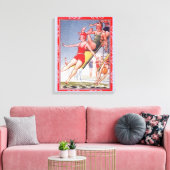 Pool Party zwemmen Canvas Afdruk (Insitu (Woonkamer))