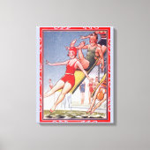 Pool Party  zwemmen Canvas Afdruk (Voorkant)