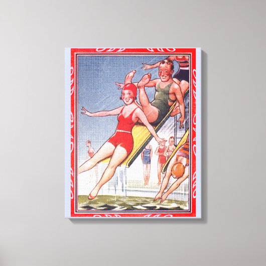 Pool Party zwemmen Canvas Afdruk (Voorkant)