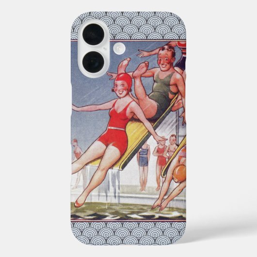 Pool Party  zwemmen Case-Mate iPhone Case (Achterkant)