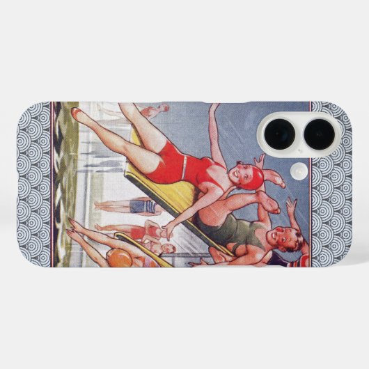 Pool Party  zwemmen Case-Mate iPhone Case (Achterkant (horizontaal))