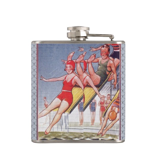 Pool Party  zwemmen Heupfles (Achterkant)