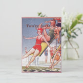 Pool Party  zwemmen Kaart (Staand voorkant)