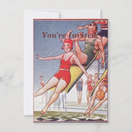 Pool Party  zwemmen Kaart (Voorkant)