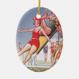 Pool Party  zwemmen Keramisch Ornament