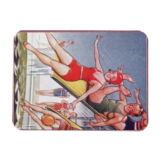 Pool Party  zwemmen Magneet (Horizontaal)