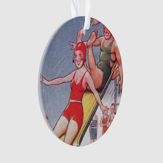 Pool Party zwemmen Ornament (voorkant)