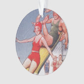 Pool Party  zwemmen Ornament (voorkant)