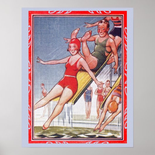 Pool Party  zwemmen Poster (Voorkant)