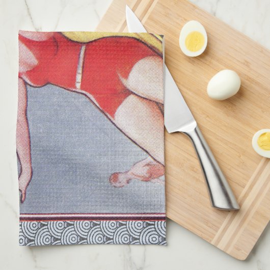 Pool Party zwemmen Theedoek (Quarter Fold)