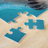 Pool Paw-Ty Invitation, Pool Puppy Birthday Party Legpuzzel (Zijkant)