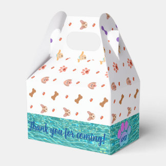 Pool Pawty Paper Favor Box Bedankdoosjes