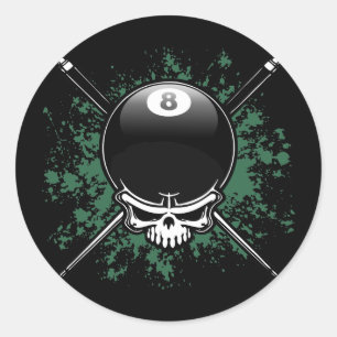 Pool Pirate 1 Ronde Sticker