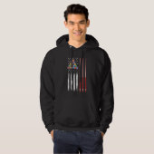 Pool Player American Flag Hoodie (Voorkant volledig)