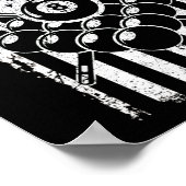 Pool Player American USA Flag Billard Poster (Hoek)