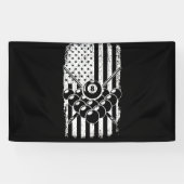 Pool Player American USA Flag Billard Spandoek (Horizontaal)