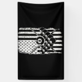 Pool Player American USA Flag Billard Spandoek (Verticaal)