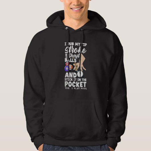 Pool Player Billiard  Snooker Player Hoodie (Voorkant)
