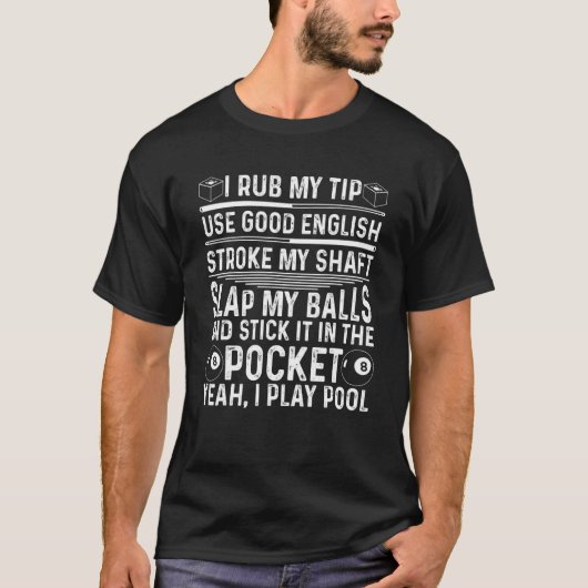 Pool Player Billiard voor mannen Vrouwenspel 2 T-shirt (Voorkant)