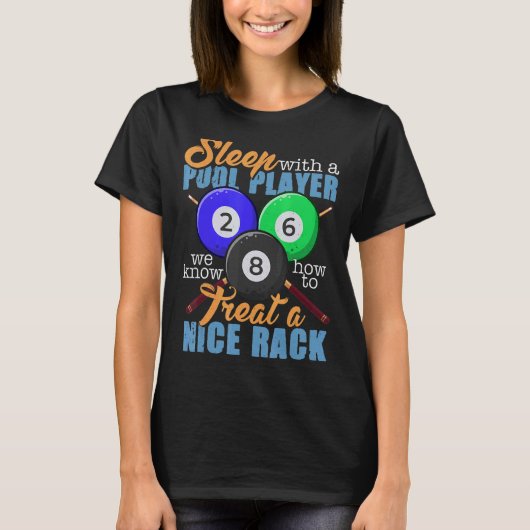 Pool Player Gif Billard 8 Ball T-shirt (Voorkant)