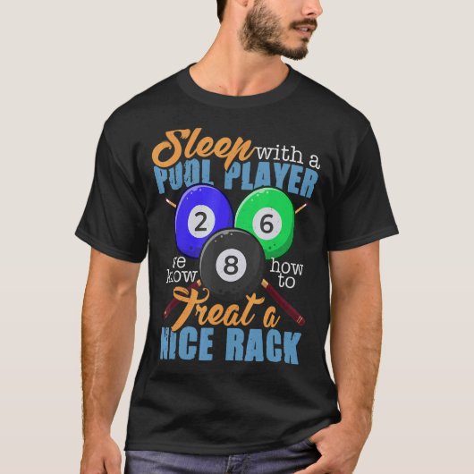 Pool Player Gif Billard 8 Ball T-shirt (Voorkant)