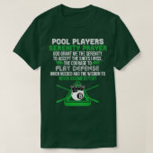 Pool Player Service Prayer Pool Billiards Lover B T-shirt (Design voorkant)