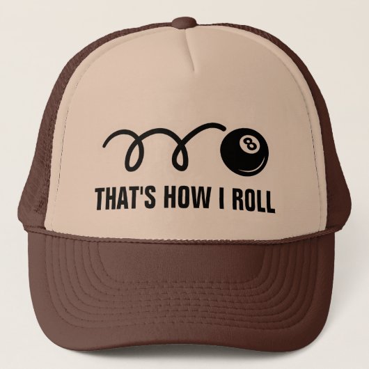 Pool player trucker hat for eightball fans pet (Voorkant)