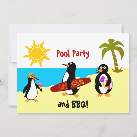 Pool Pool Pool Party/Beach Party Kaart (Voorkant)