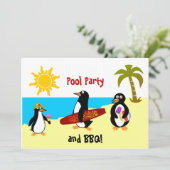 Pool Pool Pool Party/Beach Party Kaart (Staand voorkant)