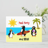 Pool Pool Pool Party/Beach Party Kaart (Staand voorkant)