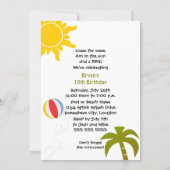 Pool Pool Pool Party/Beach Party Kaart (Achterkant)